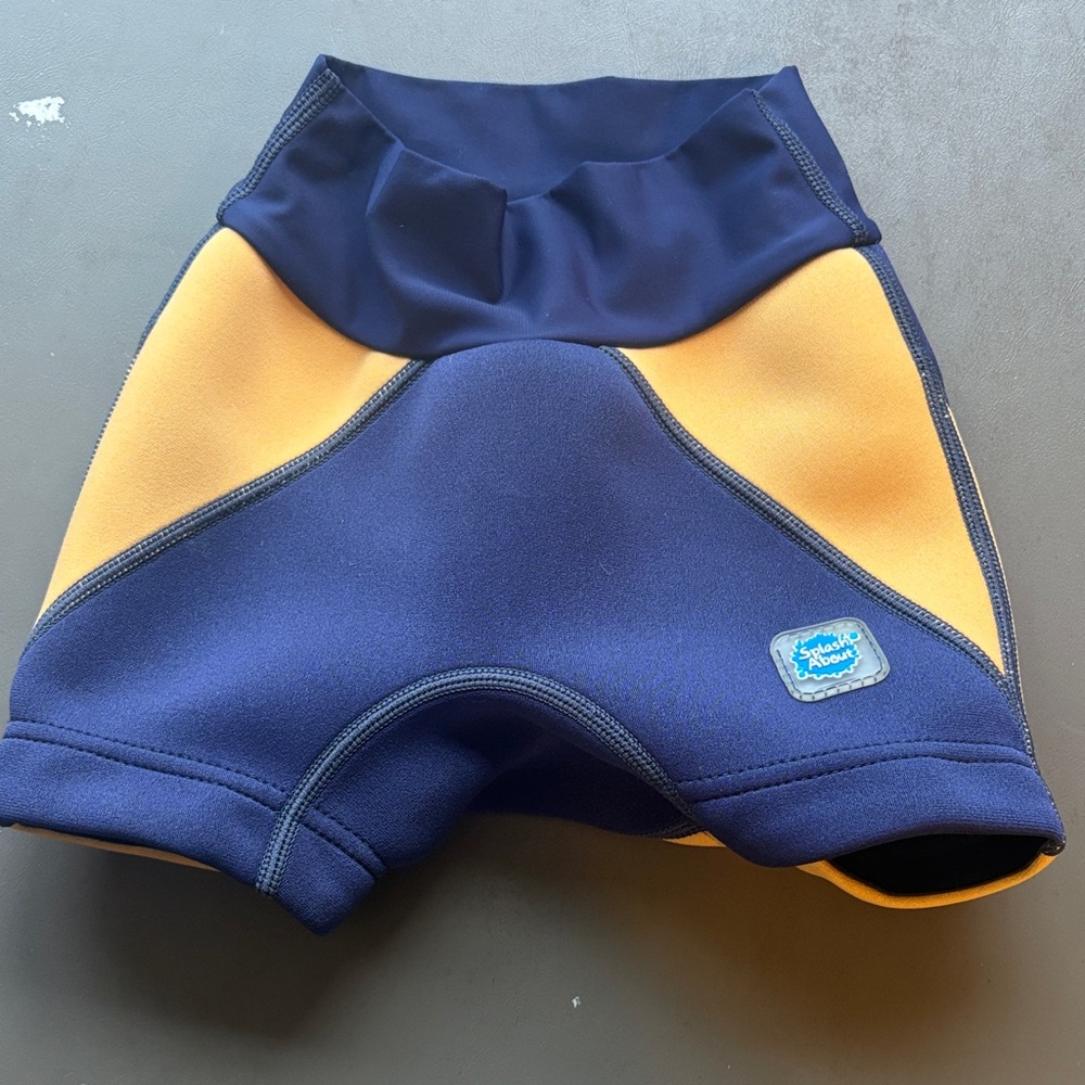Toddler Navy and Yellow Swim Shorts by Splash About